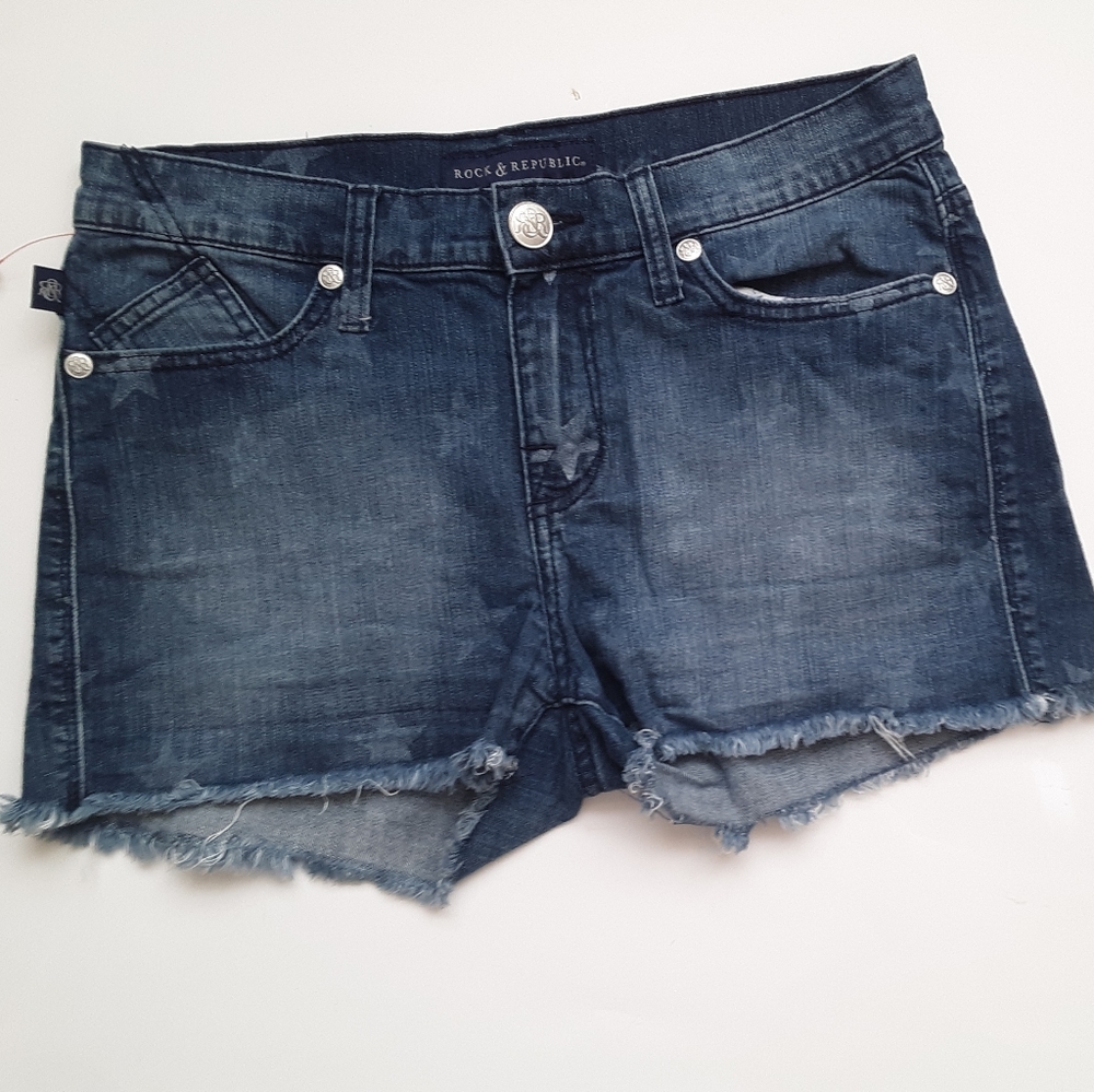 Rock & Republic  blue jeans shorts, size 8.
